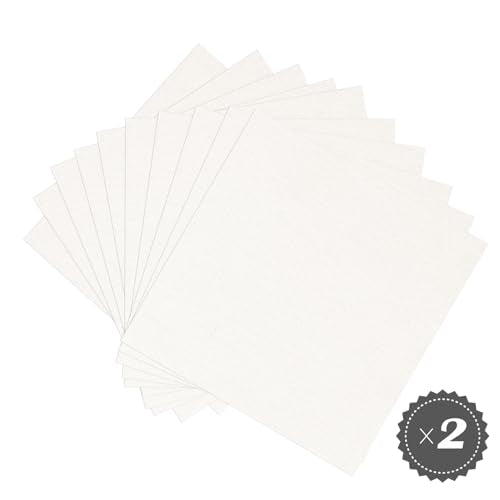 20 PCS Cotton Embroidery Fabric 20 x 20 Inch Natural Color - color: Natural Color, size: 20 x 20 Inch