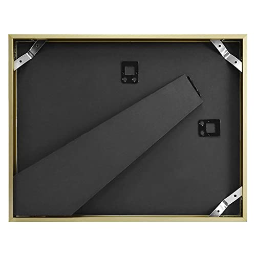 Golden State Art 8.5x11 Gold Aluminum Certificate Frame Real Glass Front - color: Gold (No Mat)