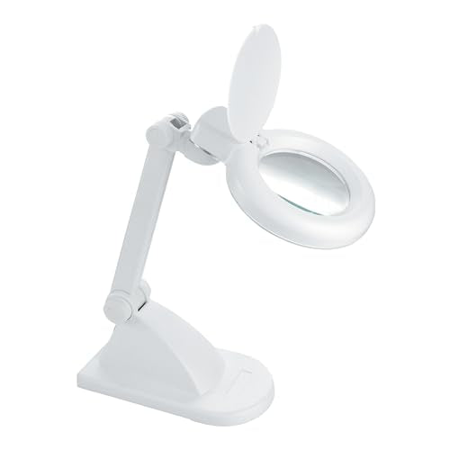 LED Magnifying Desk Lamp – Magnifier Lamp for Table - Magnifier Glass - Ideal for Sewing, Embroidery, Craft & Detailed Work