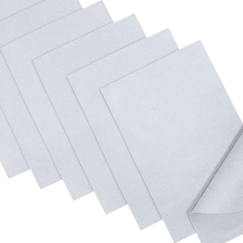 Jtnohx Soft Felt Sheets Color Felt Fabric for Sewing White 7Pcs 8"x12" 1mm - color: White