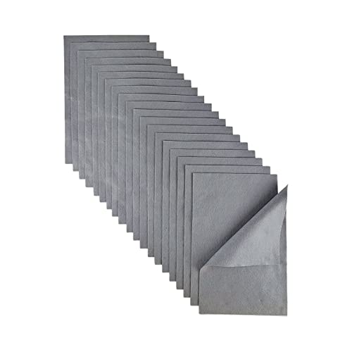 Jtnohx Color Felt Fabric Soft Felt Sheets for Crafts Light Grey 20Pcs 1.4mm - color: Light Grey