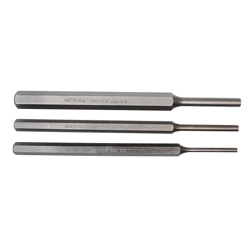 Mayhew Select 89052 Large Pin Punch Set, 3-Piece , Black - style: Long