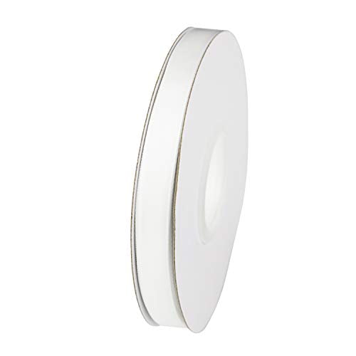 ITIsparkle 3/8" Inch Double Faced Satin Ribbon 50 Yards-Roll Set for Gift Wrapping Scrap Books Party Favor Hair Braids Baby Shower Decoration Floral Arrangement Craft Supplies, White Ribbon - color: White