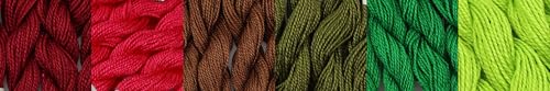 KCS 162 Yards(150 Meters) Mercerized Pearl Cotton Crochet Needlepoint Thread,Size 5,6 skeins,Mixed Color 15 - color: 6color15, size: 6 skeins