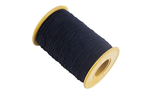 KONMAY Elastic Thread for Sewing Machine, 500 Meters 0.5mm Black for Shirring, Smocking, Gathering, Stretchy Strings for Bracelets - color: Black