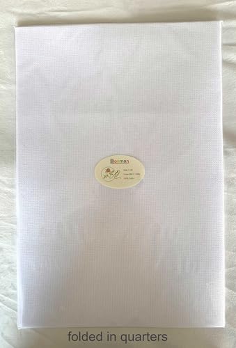 Aida Cloth 22 Count Cross Stitch Fabric,19×28inch (22CT,White) - color: White, size: 22CT
