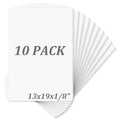 Mat Board Center Pack of 10 Acid-Free Foam Board White 13x19 in 1/8" Thick - color: White, size: 13x19