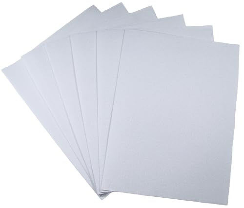 KCS 6 pc of 12" x 18" 30cmx45cm high Count Counted Cotton Aida Cloth Cross Stitch Fabric (25CT,White) - color: White, size: 25CT