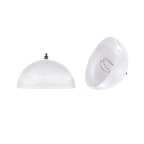 Aspen Creative 28007-75-2, Clip-on Dome Shade in Clear Finish, 8" Diameter x 4" Height, 2 Pack - color: Clear - Dome