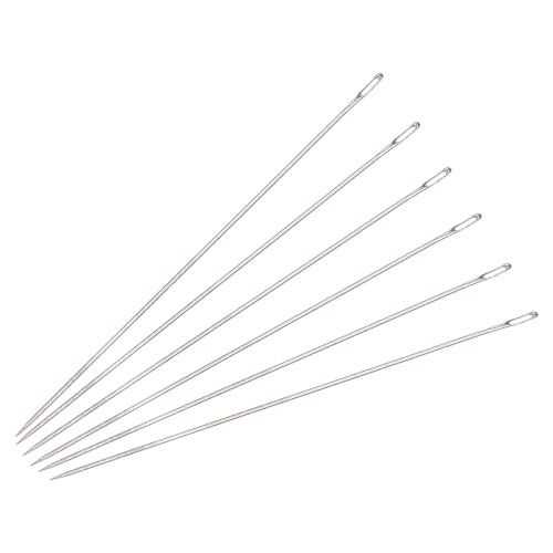 uxcell 60Pcs Beading Needles Fine Thin Long Straight Sewing Embroidery Threads Stainless Steel 2.17 Inch - size: 2.17 inch