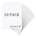 Mat Board Center Pack of 10 Acid-Free Foam Boards White 8x10inch 1/8" Thick - color: White, size: 8x10