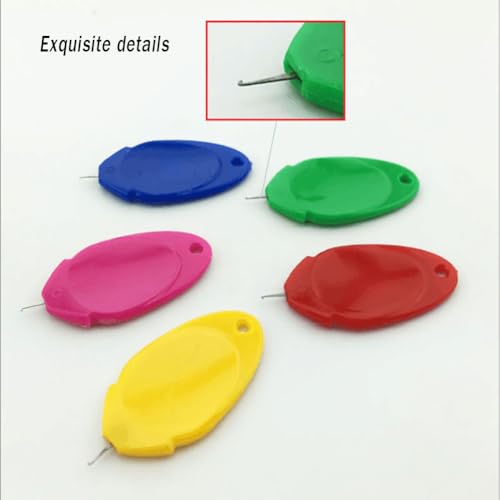 20 PCS Home Needle Threader, Fits All Needle Sizes, Simple Wire Loop Tool DIY Threader for Hand or Machine Sewing & Crafting with Case, 5 Colors