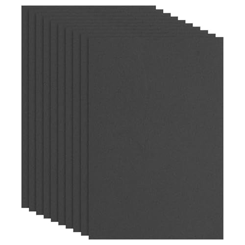 PATIKIL EVA Foam Sheet 10Pcs 12x8 Inch 2mm Thick Black - color: Black