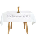 VitalCozy in Remembrance of Me Communion Cloth Church, Silver Embroidery - color: Silver Embroidery
