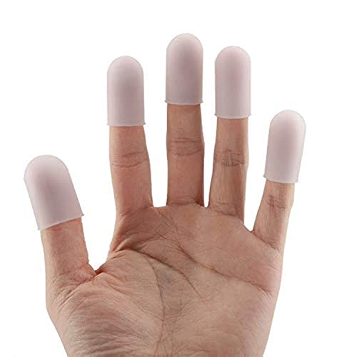 Fdit 5pcs Silicone Finger Protector Thumbs Cover Fingertip Gloves for Heat Cooking Baking Barbecue B