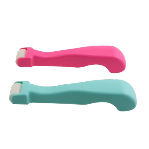 ZHYOHEN 2PCS Sewing Tools Seam Roller Rose Red Green Push Wheel Pressing Wheel Scratching Wheel for Quilts Clothes Carpets Plastic Paddle Wheel