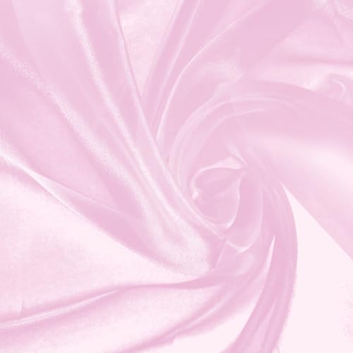 Manyshofu Pink Organza Fabric by The Yard, 60 Wide (1 Yard) - color: Pink, size: 1 Yard