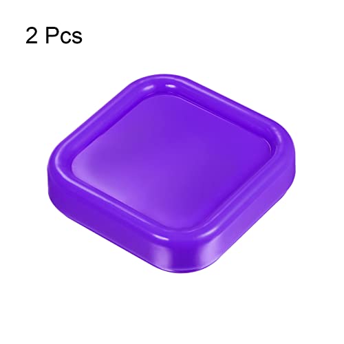 HARFINGTON 2pcs Magnetic Pin Cushion Square Sewing Pin Holder Purple - color: Purple