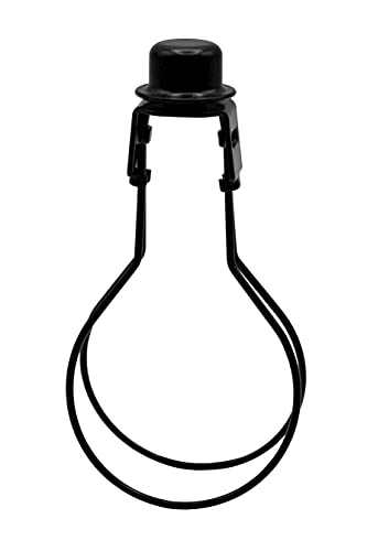 Creative Hobbies® Lamp Shade Light Bulb Clip Adapter Clip on with Shade Attaching Finial Top, Black Color | 2 Pack - color: Black