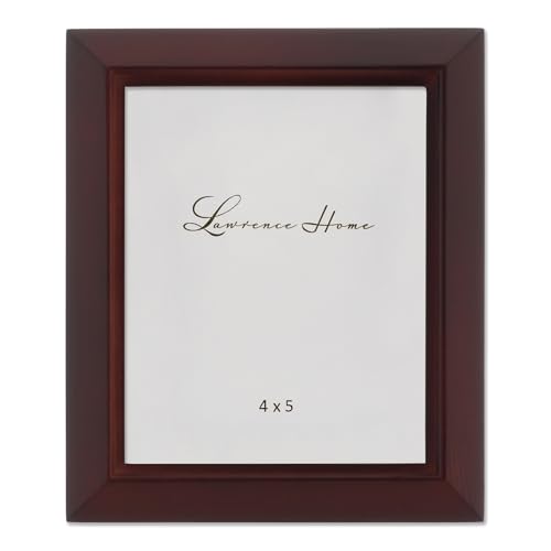 Lawrence Frames Estero Collection, Walnut Wood 4 by 5 Picture Frame, Esspresso Brown - color: Esspresso Brown, size: 4x5