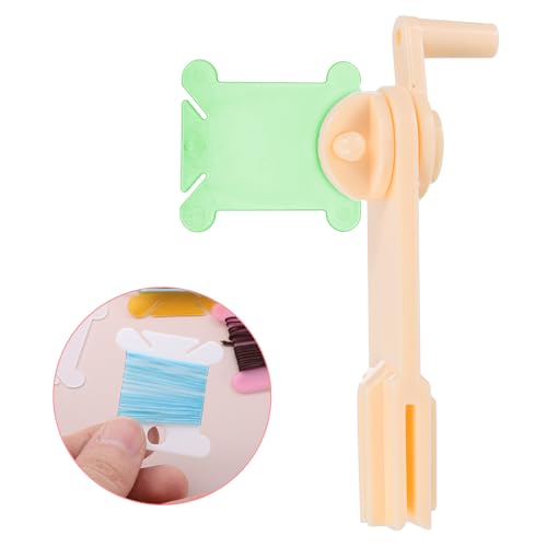 HARFINGTON 100pcs Embroidery Floss Bobbins with Bobbin Winder, Plastic Cross Stitch Thread Organizer Holder Cards Sewing Thread Sorting Tool Storage for Craft DIY Sewing, Light Green - color: Light Green