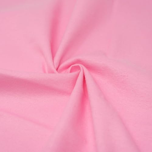 RTC Fabrics 42"/43" Wide 100% Cotton Flannel Solid Light Pink Color DIY Crafting, Quilt, Sewing Fabric, 2 Yard precut - color: Light Pink, size: 2 yard pre cut