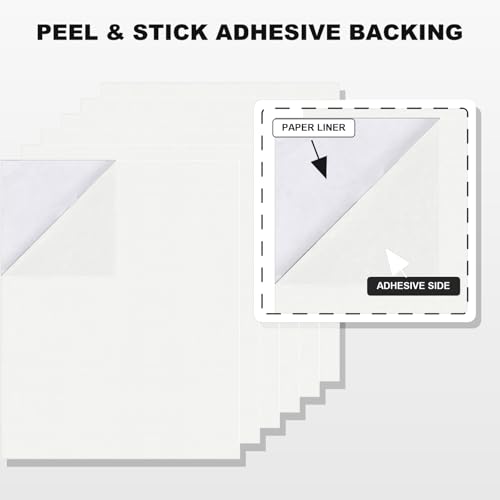 Self Adhesive Felt Sheets, 6PCS 13.4"x10.8" Ivory White - color: Ivory White