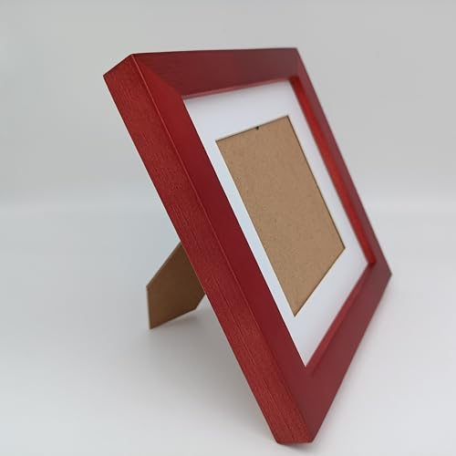 ZXT-parts Red 6x6 Picture Frames with 4x4 Opening Mat.Red 6x6 Square Photo Frame. Solid Wood, Perspex Panel, The Table or The Wall.Protective Film Must be Removed. - color: Red