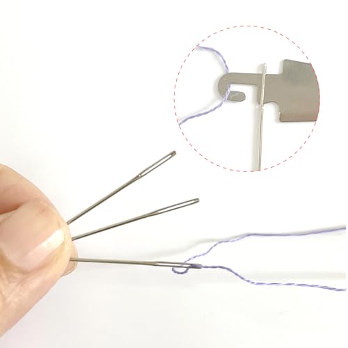 Zhenqing 50 Pack Size 26 Round Head Cross Stitch Needles with Free Needle Threader & Plastic Case - Blunt Tip Embroidery Needles for Tapestry, Sewing, Crafts(67251) - color: 26# (50pcs+1pc Needle Threader)