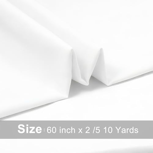100% Cotton Fabric 2 Yards 59 Inch Width White - color: White, size: 2 YARDS