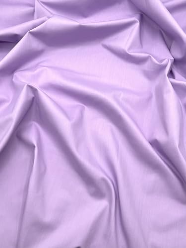EOVEA - Cotton Polyester Fabric by The Yard – 60" Wide Broadcloth Fabric, Soft, Lightweight & Breathable Material for Lining, Curtains, Bedding, Skirts, Sewing Projects (Lavender, 1 Yard) - color: Lavender, size: 1 Yard