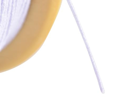 KONMAY Elastic Thread for Sewing Machine, 500 Meters 0.5mm White for Shirring, Smocking, Gathering, Stretchy Strings for Bracelets - color: White