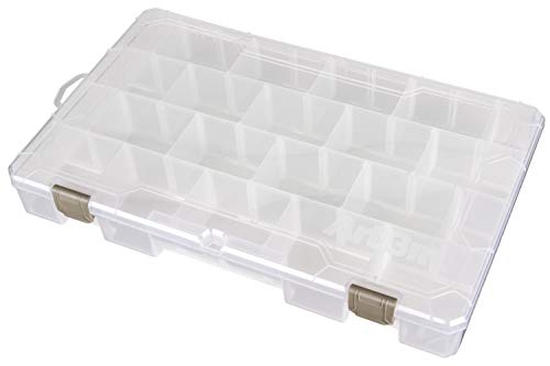 ArtBin Large Solutions Box Clear Art & Craft Organizer with Dividers - Plastic Storage Case for Convenient and Versatile Storage - Ideal for Various Craft Supplies - size: 14.125" x 9", style: 4 Compartments, 20 Dividers