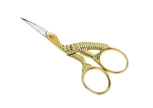 SE Premium Quality 3 1/2-Inch Stork Scissors, Gold Color - SP27G