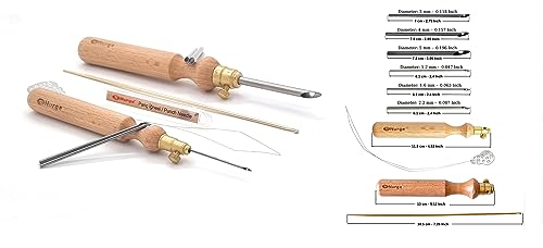 Nurge Premium Quality Punch Needle Kit, 3mm-4mm-5mm,1.2 mm - 1.6 mm - 2.2 mm Metal Tubes and Wooden Handle Punch Needle Kits for Adult Beginner, Embroidery Weaving Tools for Thread (Sets) - color: Punch Needle Sets