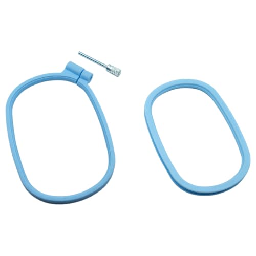 HAJXZH 3 PCS Cross Stitch Frames Plastic Square Embroidery Hoops for DIY Embroidery Projects