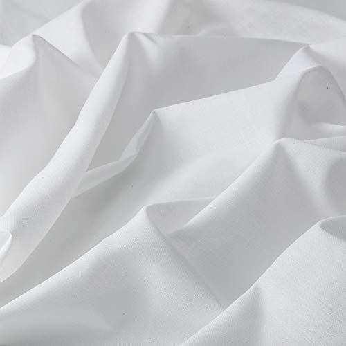 Tatuo Cotton Fabric Muslin Cloth for Sewing,1.6 Yard X 2.5 Yard,White - color: White, size: 1.6 Yard X 2.5 Yard