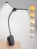 Clip on Light,100 LEDs+10 Brightness+5 Colors Foldable Music Stand Light