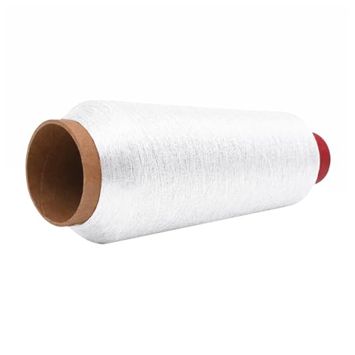 Mandala Crafts Metallic White Embroidery Floss for Sewing, 3281 Yard Spool - color: White, size: 3000M 3281 Yard