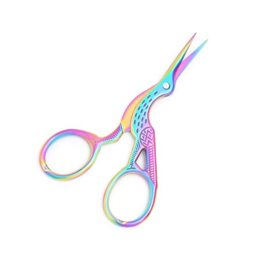 3.7" Sewing Embroidery Scissors with Cover for DIY Craft,Needlework - color: Rainbow