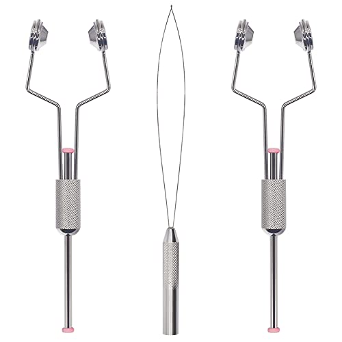 XFISHMAN Fly-Tying-Bobbin-Holder 2 Pack Fly Fishing Ceramic Bobbin with Bobbin Threader Holder Fly Tying Tools Set - color: Ceramic Bobbin 2 Pack & 1 Bobbin Threader
