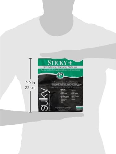 Sulky Sticky Self, 22.5-Inch by 36-Inch, Adhesive Tear/Away Stabilizer
