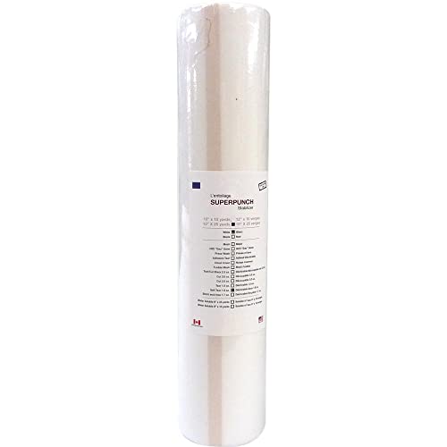 Superpunch Soft Tear Away Stabilizer, 1.8 oz, White, 15 in x 25 yd - size: 15" x 25 yards roll