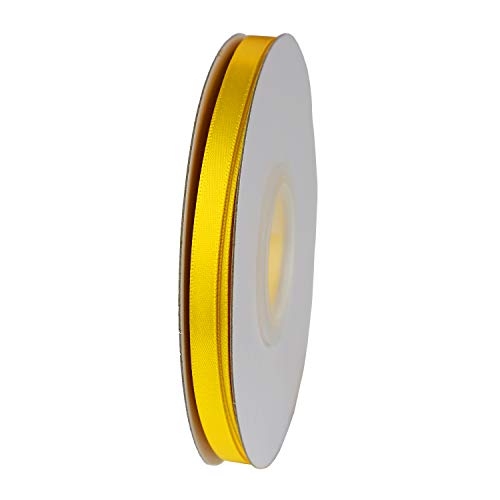 ITIsparkle 1/4" Inch Double Faced Satin Ribbon 50 Yards-Roll Set for Gift Wrapping Scrap Books Party Favor Hair Braids Baby Shower Decoration Floral Arrangement Craft Supplies, Maize Ribbon - color: Maize