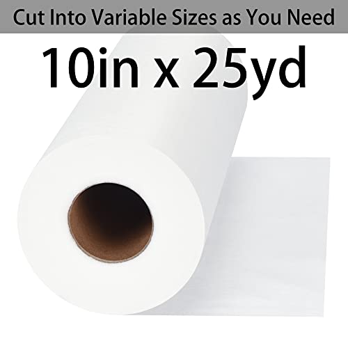 Water Soluble Stabilizer for Embroidery Backing & Topping (10 in x 25 yd Roll), Seneme 1.5oz Embroidery Stabilizers - Wash Away Embroidery Stabilizer for Machine Embroidery Stabilizer and Hand Sewing - size: 10"*25yd roll