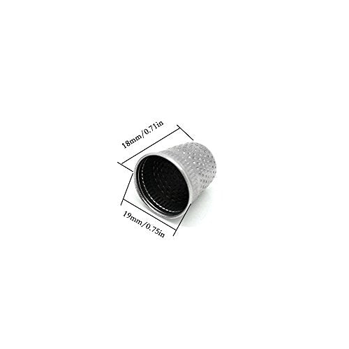 LGEGE 30PCs Silver toned Vintage DIY Crafts Metal Sewing Thimbles, Sewing Thimble (Size (Approx):19mm x 18mm)