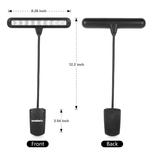 Music Stand Light,Clip On Piano Lights 9 LED Orchestra Light Book Lamp Musician Lamp,Fully Adjustable No Flicker for Piano, Orchestra,Book Reading, Mixing Table, DJ, Craft Work