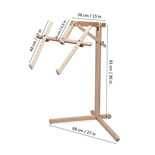 Needlework Floor-Standing Type Stand Made of Natural Organic Beech Wood Tapestry Cross Stitch Embroidery Frame Holder