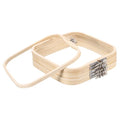 PATIKIL 6 Pieces 7.9" x 7.9" Square Embroidery Hoops, Adjustable Bamboo Cross Stitch Hoops Ring Embroidery Frame Punch Needle Hoop for Sewing, Needlework, DIY - size: 7.9" x 7.9"