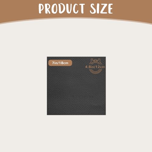 10 PCS Black Aida Cloth 14 Count Cross Stitch Fabric (7×7 Inch) - size: 7×7 Inch